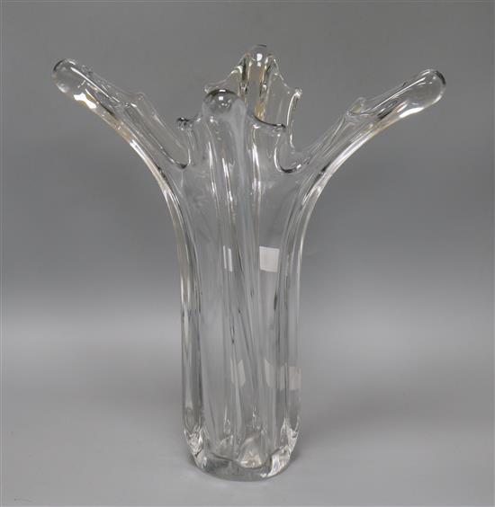 A French Art glass vase height 39cm